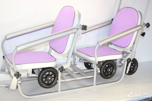 Санки для двойни с колесами