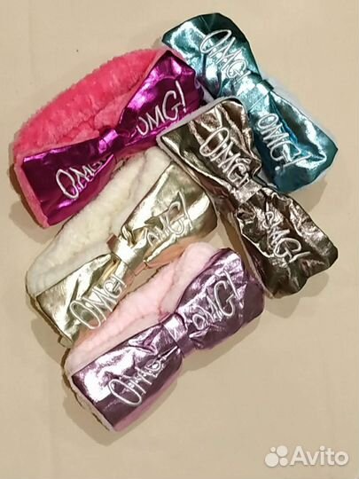 Мягкие косметические повязки Бант с эко - кожей