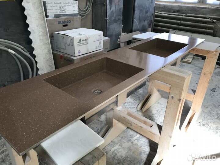 Столешница с раковинами