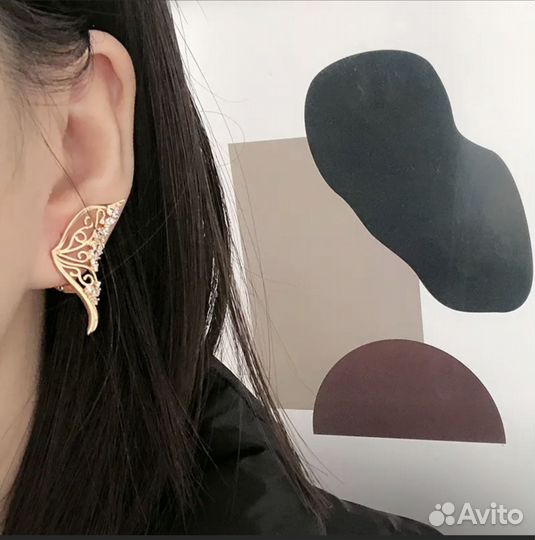 Серьги. Покрытие золото 585RG