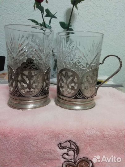 Подстаканник серебряный времен СССР