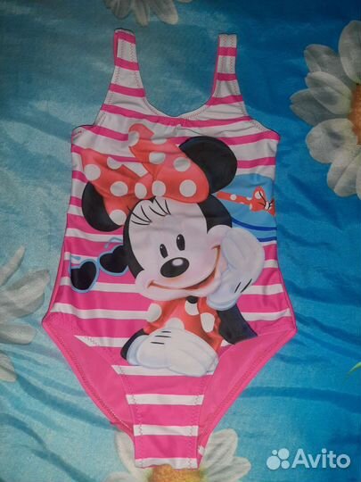 Купальник для девочки 116-122 Круг и нарукавники