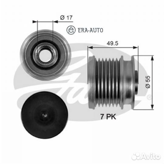 Gates OAP7086 Шкив генератора 7789-10057