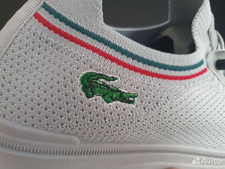 Lacoste кеды мужские светло-серые