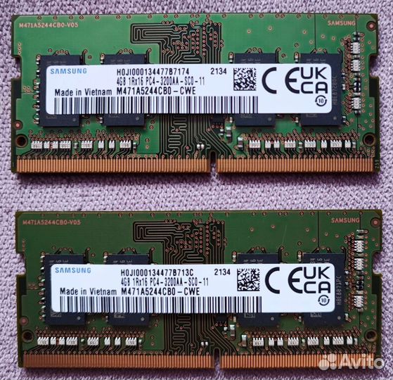 DDR4 от 4гб до 32гб