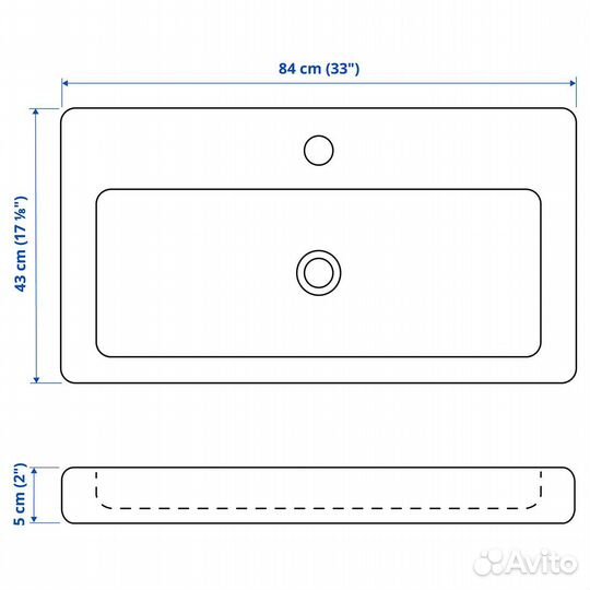 Новое. Икеа. Раковина с тумбой фискон / твэллен