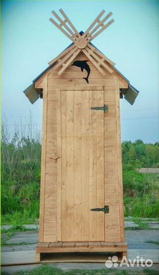 Уличный туалет деревянный Ш515