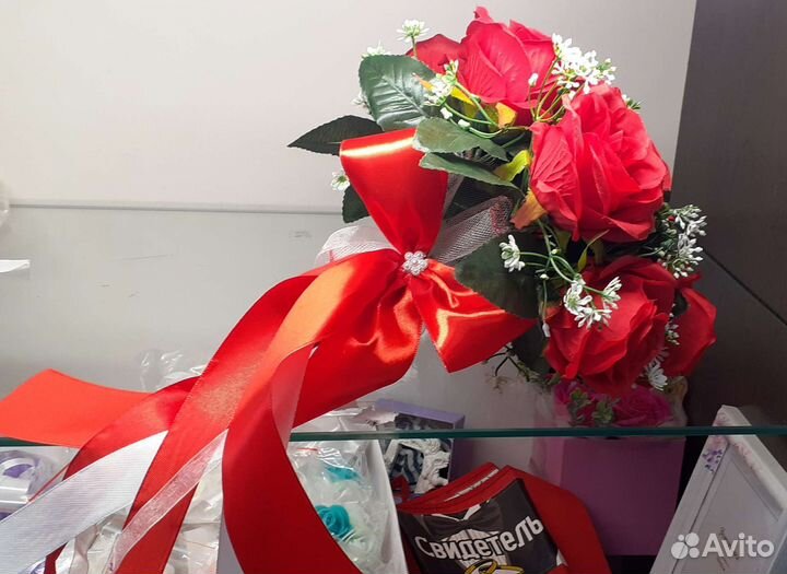 Букет дублер для невесты пышный(декор.цветы)