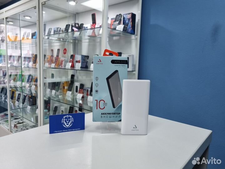Портативный аккумулятор amfox 10.000 новый (вр80)