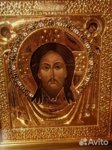 Храмовая икона. Писанная, сусальное золото