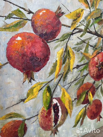 Картина маслом на холсте Гранатовый куст