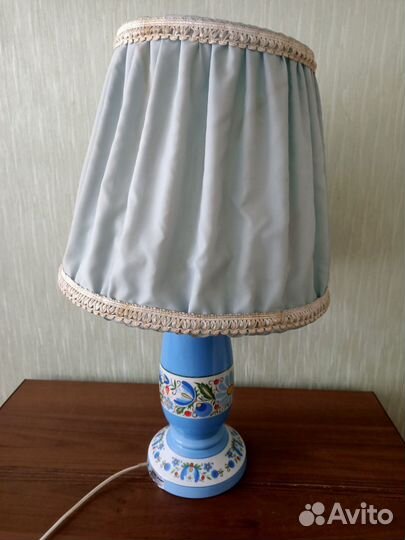 Лампа настольная с абажуром винтаж Polam Польша