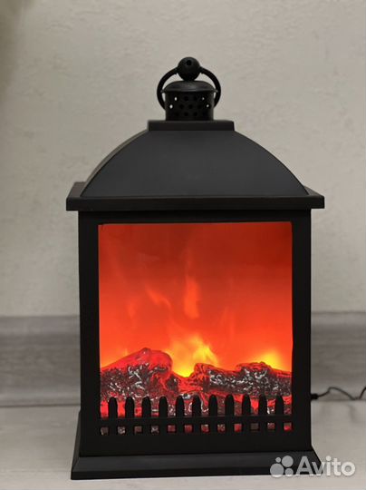 Светильник новогодний камин