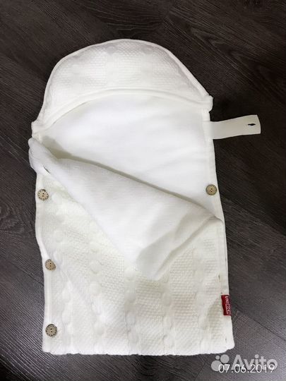 Конверт вязаный внутри плюш