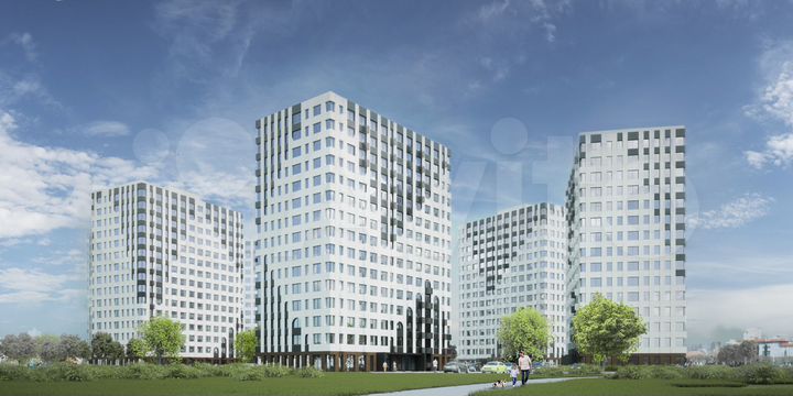 2-к. квартира, 56,3 м², 1/15 эт.