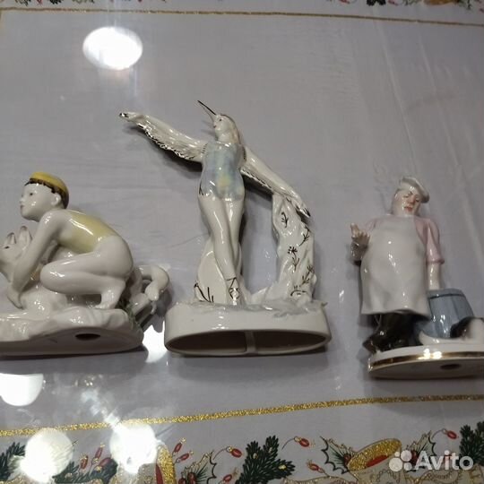 Фарфоровые статуэтки СССР лфз и Вербилки