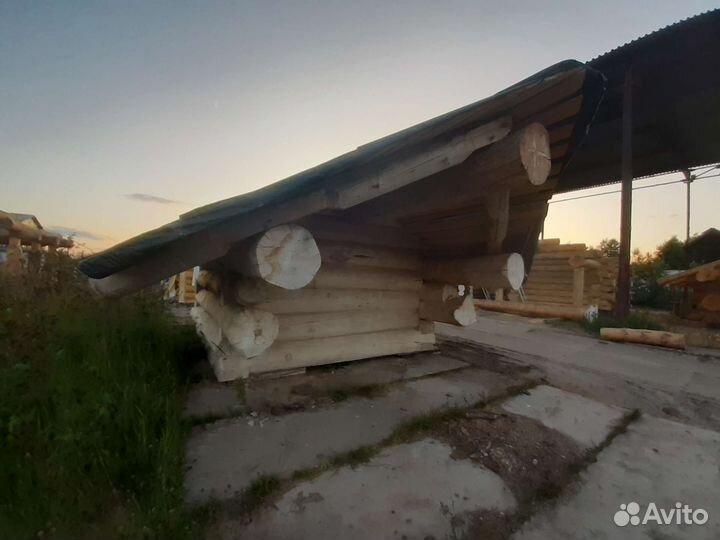 Готовая баня из бревна