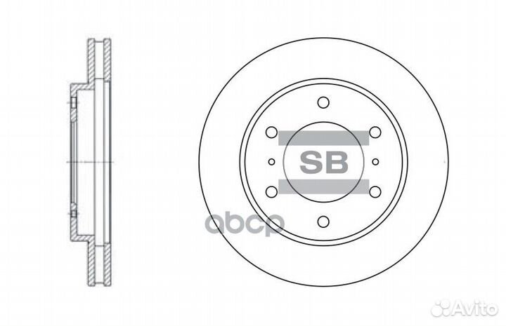 SD4306 диск тормозной передний Mitsubishi Paje