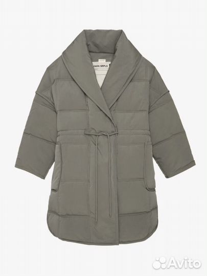 Новое стеганое пальто для девочки Zara