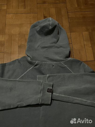 Distressed zip hoodie