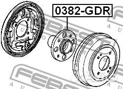 Febest 0382-GDR Ступица задняя