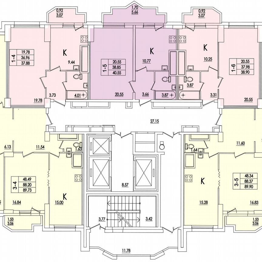 1-к. квартира, 41,1 м², 20/25 эт.