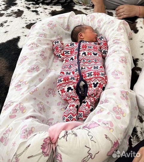 Кокон для новорожденных+пеленки+подушка+распашенки