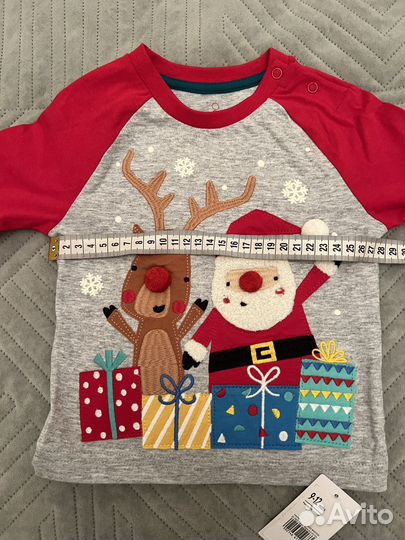 Лонгслив новогодний Mothercare 80