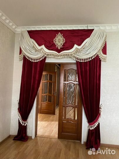 Шторы с ламбрекеном бу