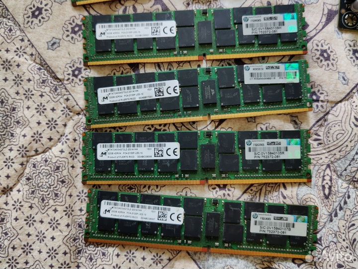 Оперативная память ddr4 ecc reg 32gb 2133 mhz 8шт