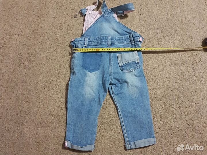 Джинсы-комбинезон