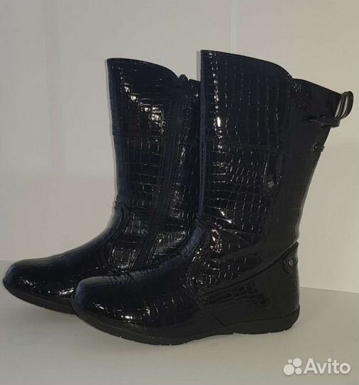 Чёрные Лаковые Сапоги