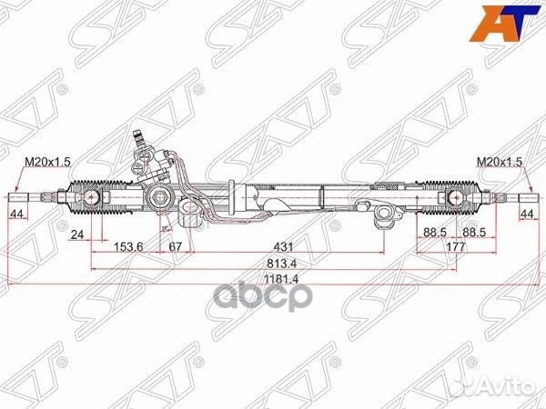Рейка рулевая Toyota Land Cruiser 02-07 RHD st4