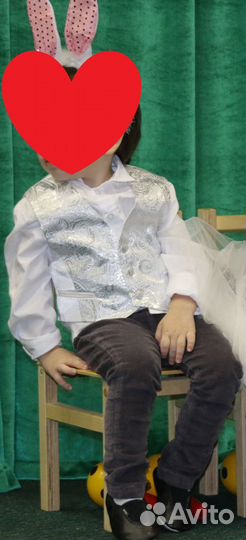 Комплект: Жилет и галстук-бабочка+рубашка р.98