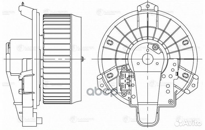 Вентилятор отопителя салона LFh1918 LFh1918 luzar