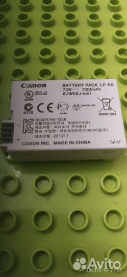 Аккумулятор Canon 600, 650.550,700D