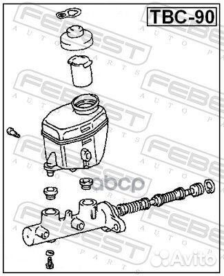 Цилиндр тормозной главный TBC90 Febest