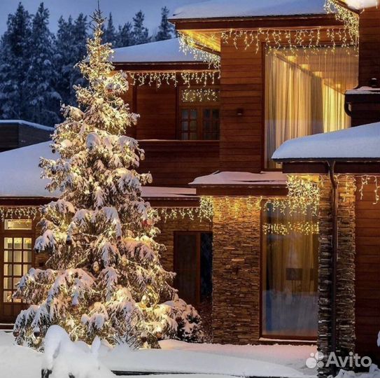 Гирлянда бахрома уличная 25м