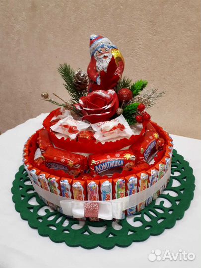 Подарки, Торт из киндеров на праздник