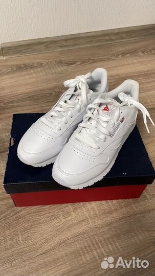 Кроссовки reebok classic leather белые