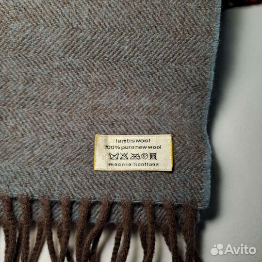 Винтажный шерстяной шарф made in Scotland