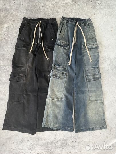 Джинсы Карго Rick Owens Double Cargo Jumbo Belas