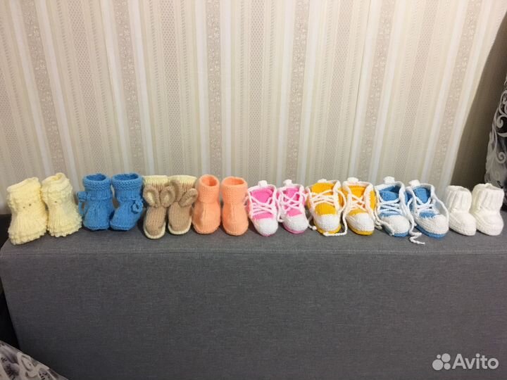 Пинетки для новорождённых мальчиков и девочек