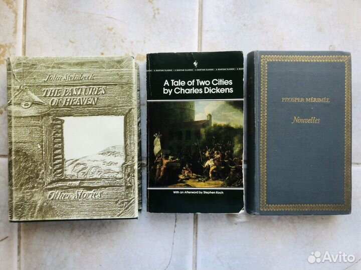 Книги на англ. франц. Merimee, Dickens, Steinbeck