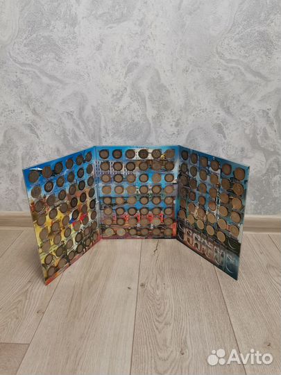 Полная коллекция биметаллических монет 10 pублей