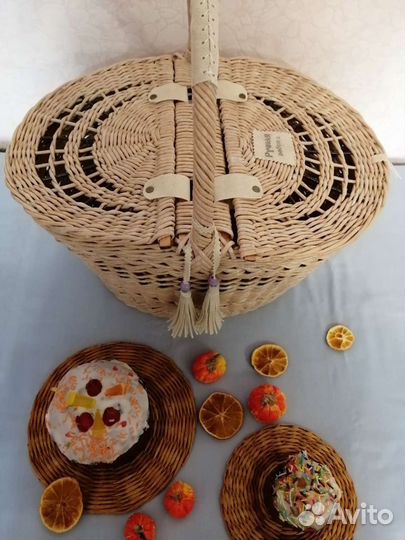 Корзина плетеная большая