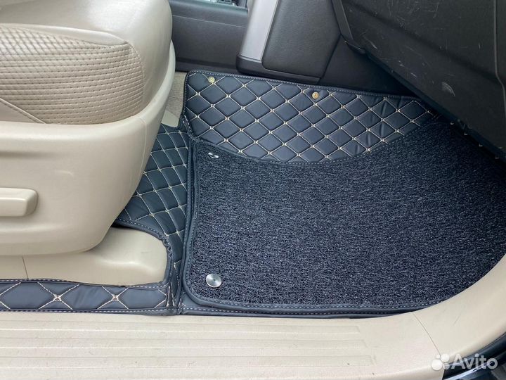 3Д ковры из экокожи на Land Cruser 150