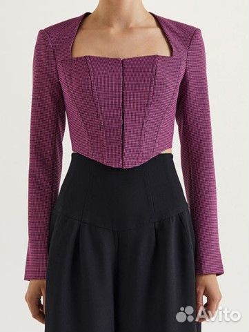 Топ корсет с длинным рукавом