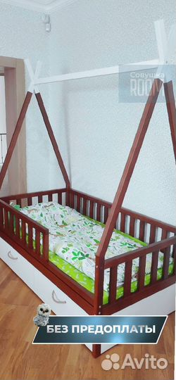 Кровать из бука вигвам