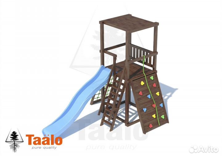 Детская площадка Серия А1 модель 1 крыша плоская